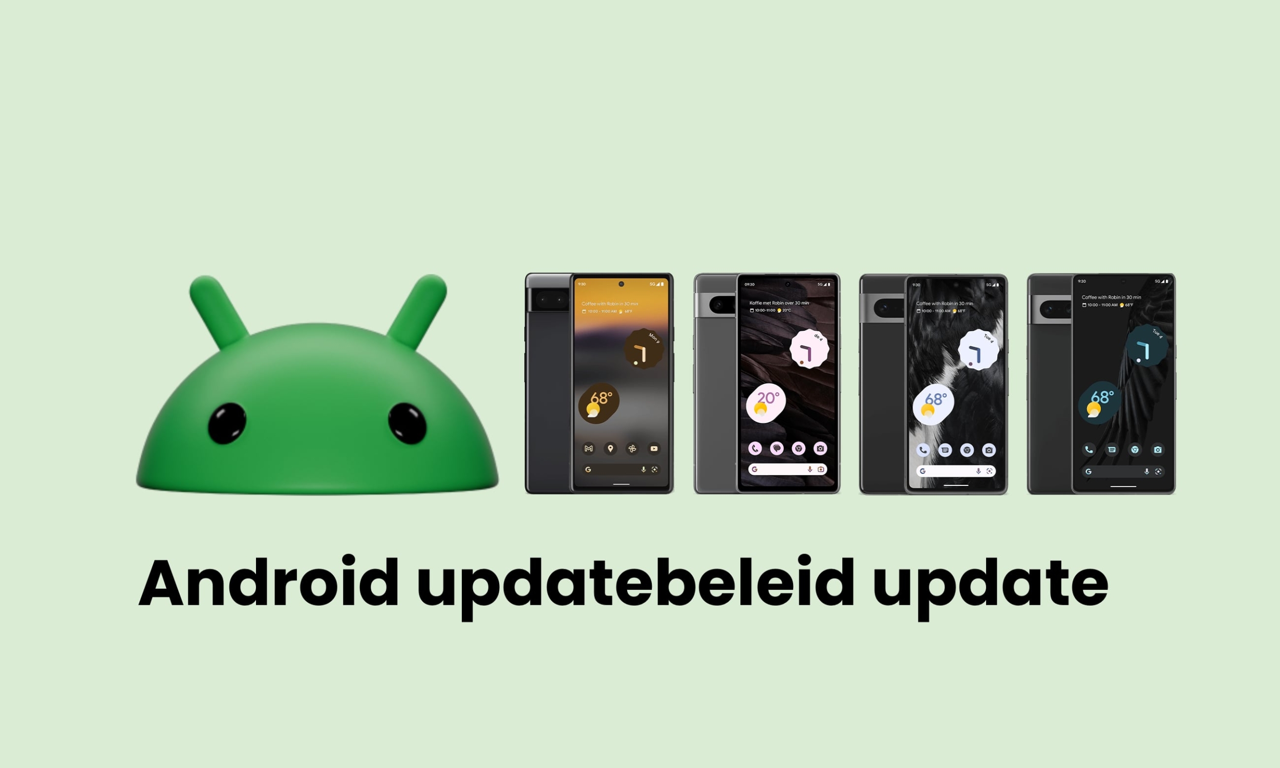 Google Pixel 6 en 7 series updatebeleid update